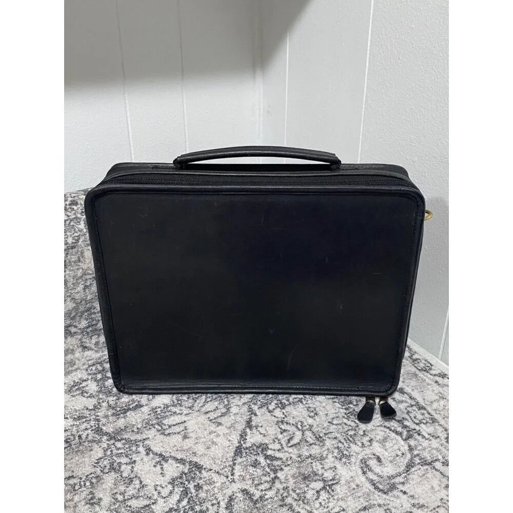 Vintage Coach Leather Nylon Laptop Tablet Case Bag in Black